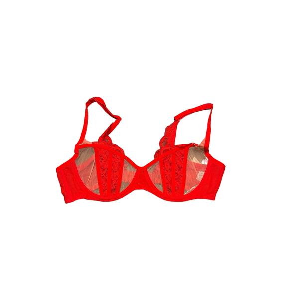We Are Hah Other - We Are Hah, Caged Up Bra, Blood Orange, Size: 30-38 D, NWT